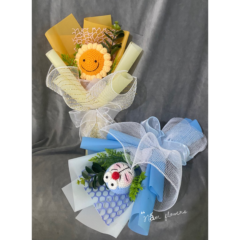 Bó hoa len 1 bông xinh xắn