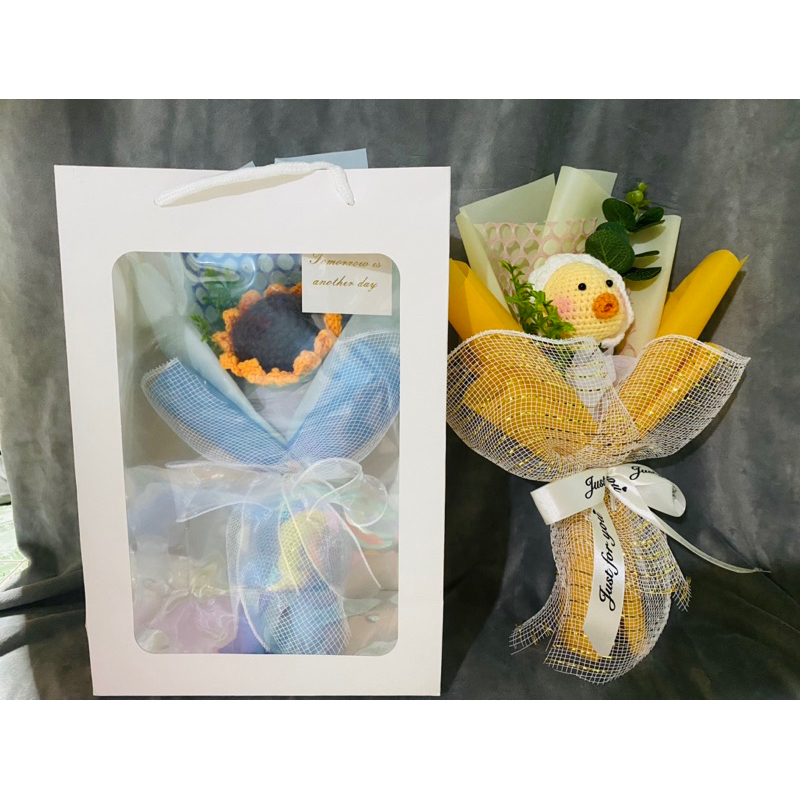 Bó hoa len 1 bông xinh xắn