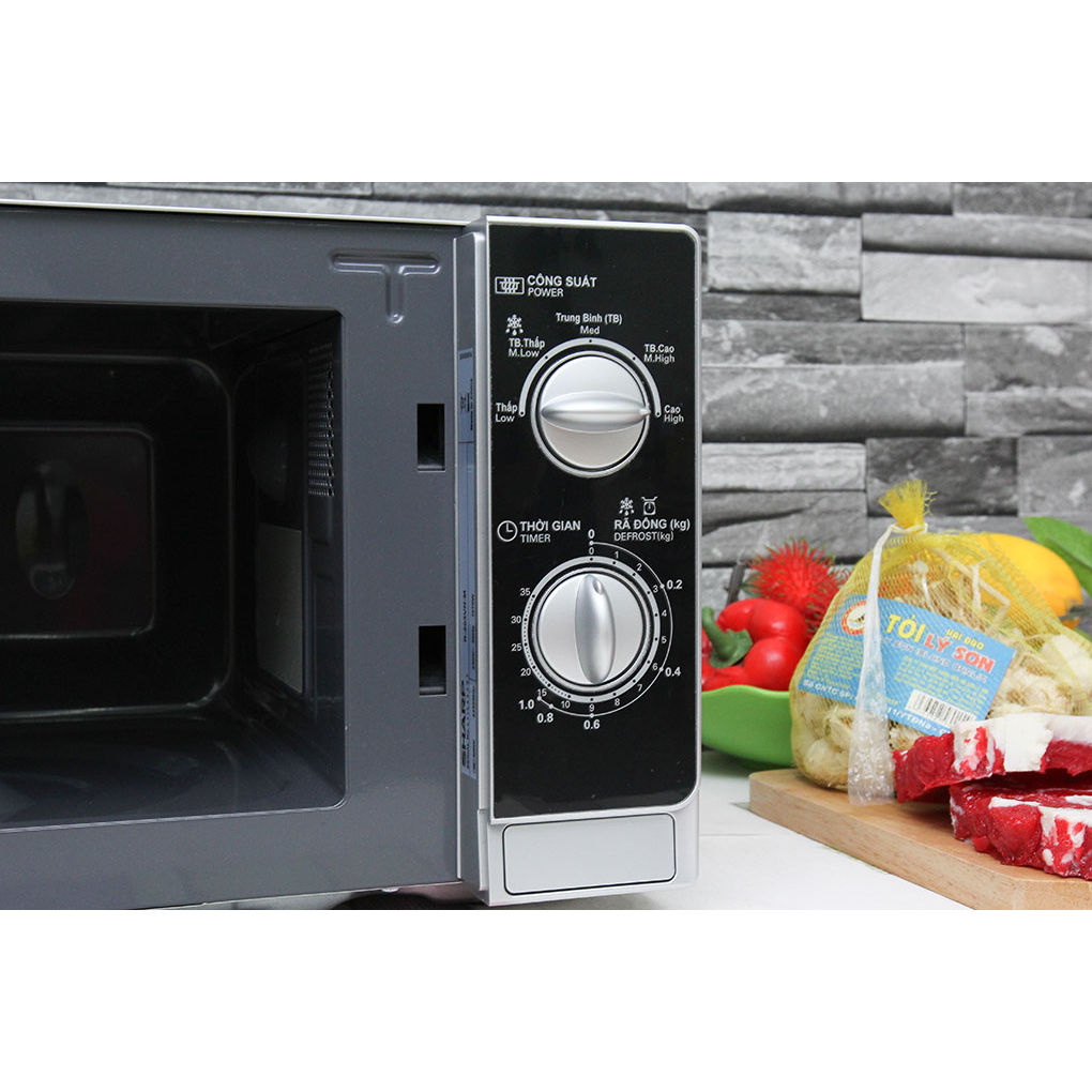 Lò vi sóng Sharp R-203VN-M 20 lít, không nướng, mặt gương siêu đẹp, chính hãng, bảo hành 12 tháng