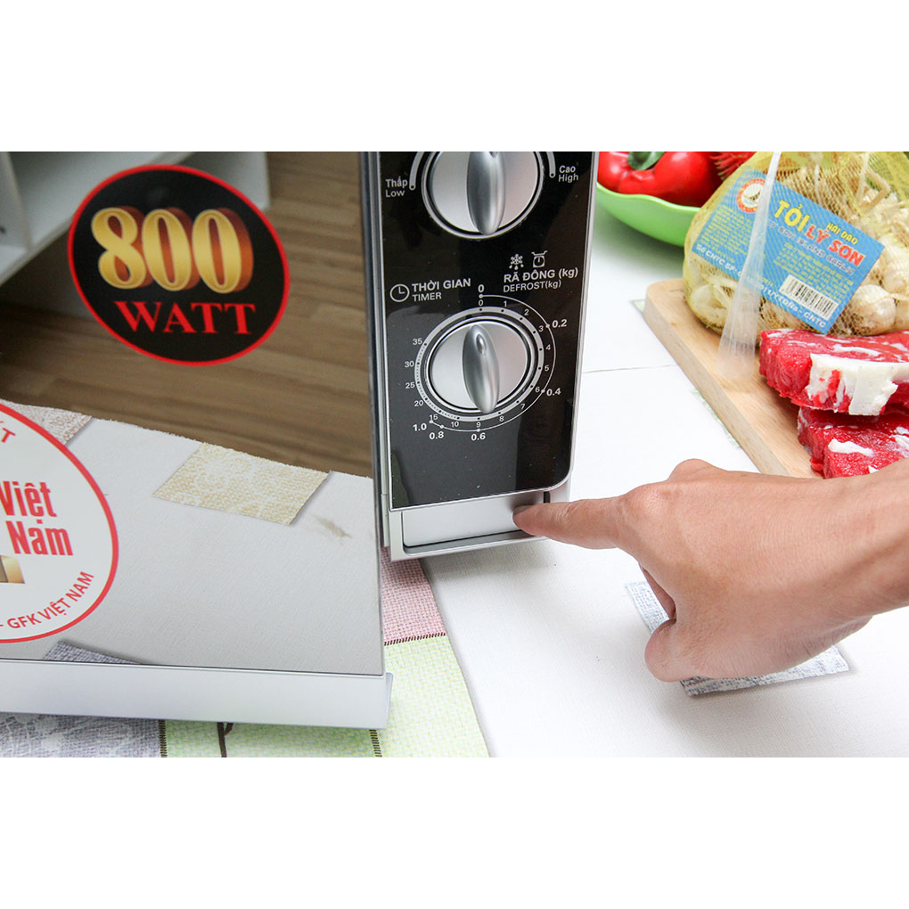 Lò vi sóng Sharp R-203VN-M 20 lít, không nướng, mặt gương siêu đẹp, chính hãng, bảo hành 12 tháng