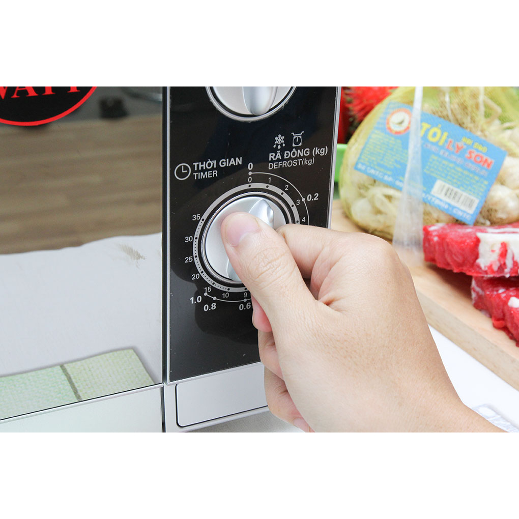 Lò vi sóng Sharp R-203VN-M 20 lít, không nướng, mặt gương siêu đẹp, chính hãng, bảo hành 12 tháng