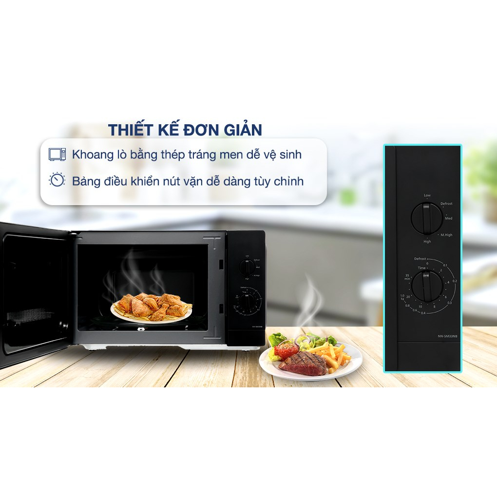 Lò vi sóng Panasonic NN-SM33NBYUE 25 lít không nướng, chính hãng, bảo hành 12 tháng