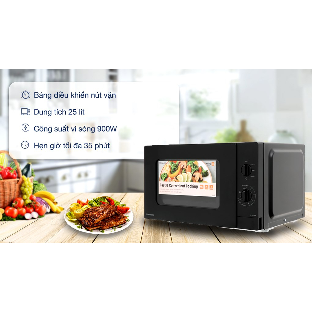 Lò vi sóng Panasonic NN-SM33NBYUE 25 lít không nướng, chính hãng, bảo hành 12 tháng