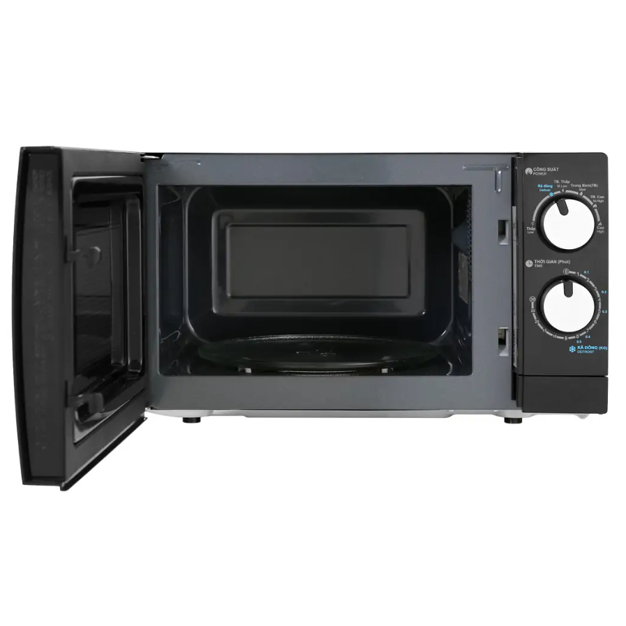 Lò vi sóng Sharp R-208VN-WS 20 lít, không nướng, mặt đen, chính hãng, bảo hành 12 tháng