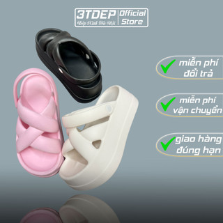 Dép sandal đế cao 6,5cm 3TDEP, chất eva đi nhẹ, êm chận, đi thoải mái tăng 1size