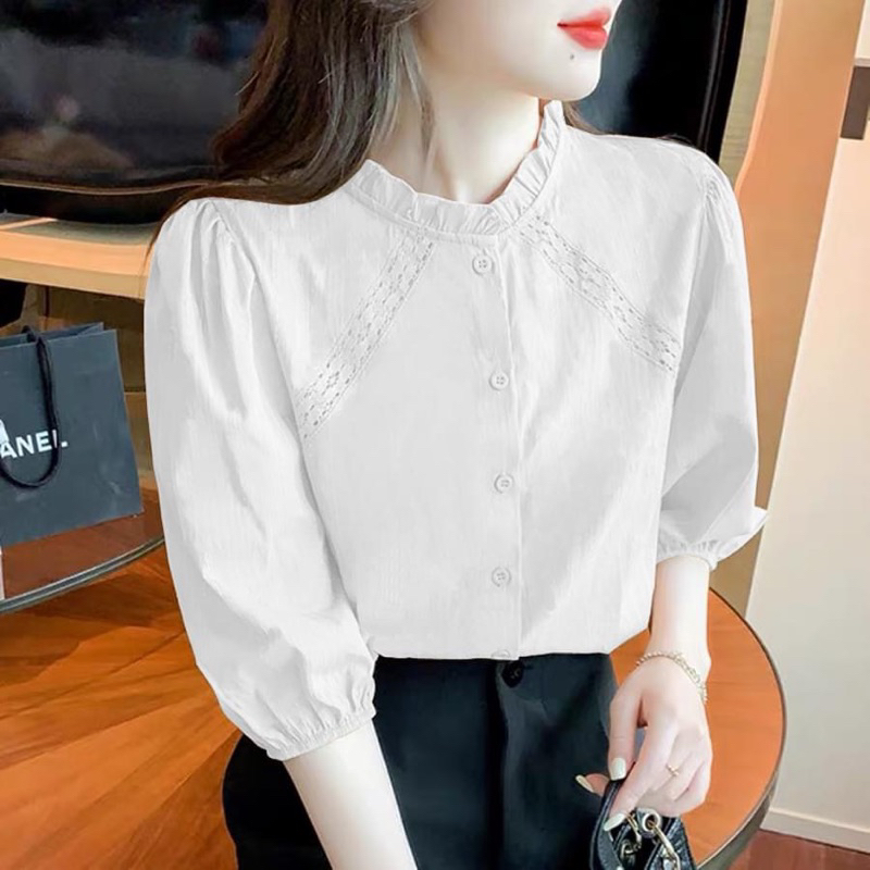 Áo babydoll, áo sơ mi phong cách sang chảnh tiểu thư Hascoo ASM1