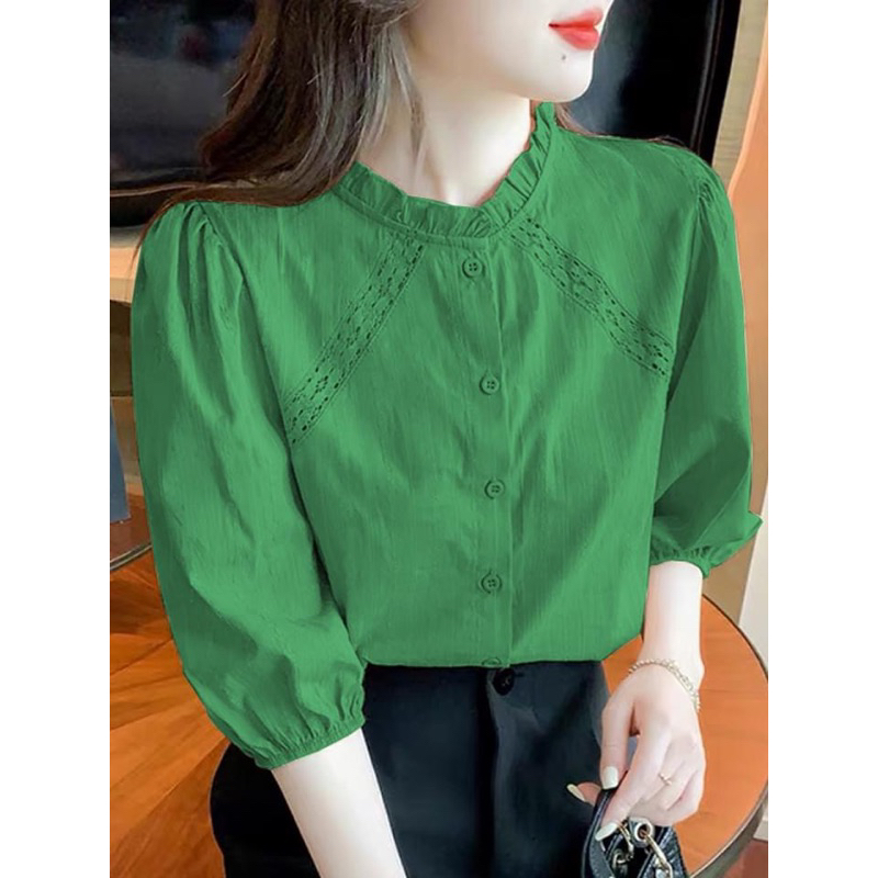 Áo babydoll, áo sơ mi phong cách sang chảnh tiểu thư Hascoo ASM1