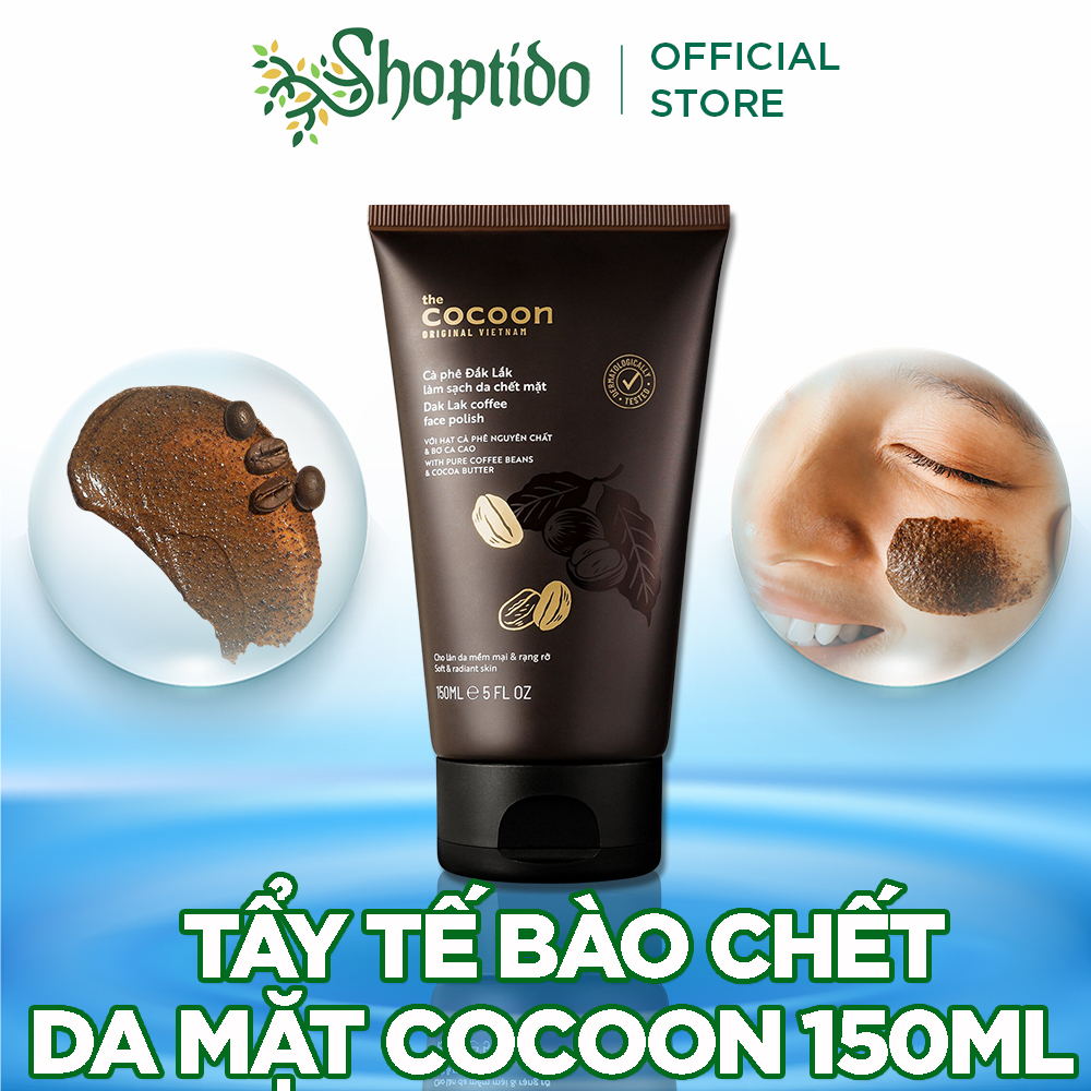 Tẩy tế bào chết Cocoon cho mặt chiết xuất từ cà phê Đắk Lắk 150ml NPP Shoptido