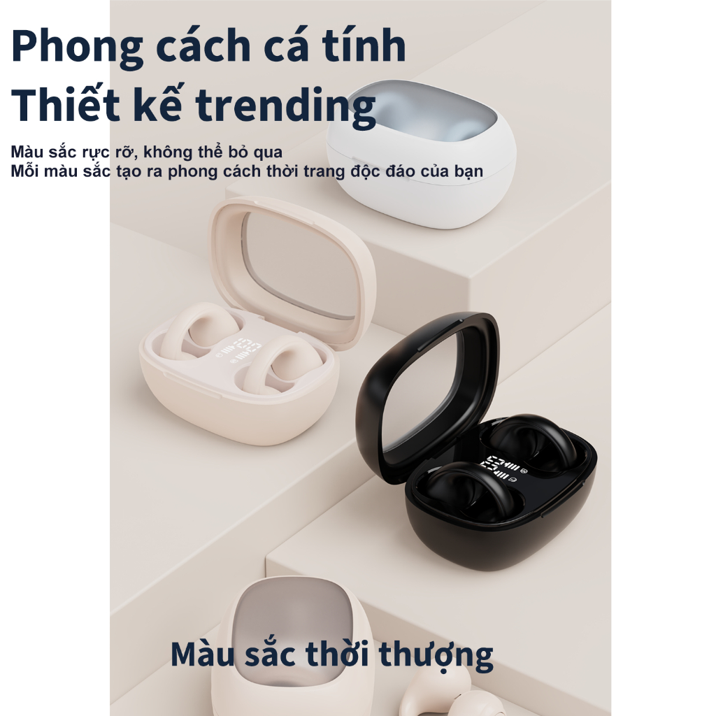 Tai nghe Amgras Future Spacebud II Pro 3C31, bluetooth earphone, dẫn truyền xương, không dây, nhét tai, nghe nhạc