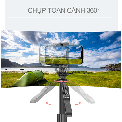 Gậy selfie, Tripod Chống Rung, Gimbal Amgras Tripod S01 Pro 3C39, Chân đế đứng