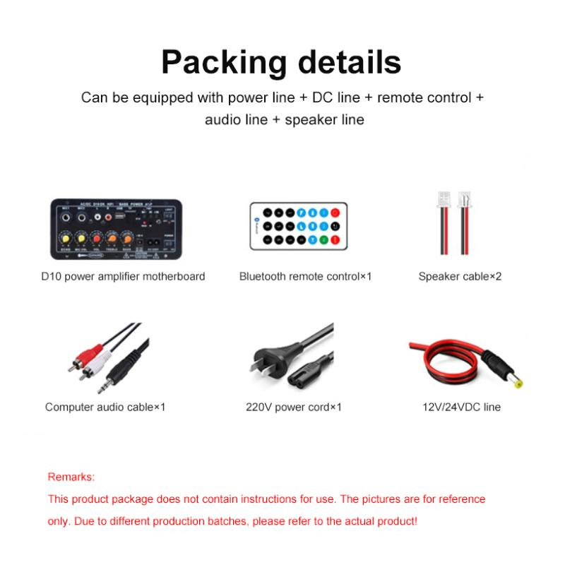 Bảng Mạch Khuếch Đại xe hơi Âm Thanh Bluetooth Bộ Stereo Hifi Subwoofer,Điện Kỹ Thuật Số AC 220V 12V 24V Loa siêu trầm