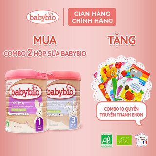 Combo 2 hộp sữa hữu cơ các loại babybio số 1,2,3 cho bé từ 0 - 36 tháng