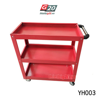 XE ĐẨY ĐỒ NGHỀ DỤNG CỤ 3 NGĂN, CÓ TAY CẦM YH-003
