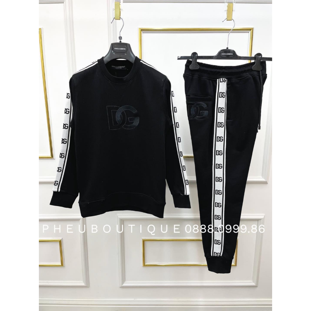 Bộ nỉ nam thu đông dài tay D&G chất liệu poli cao cấp kiểu dáng thể thao