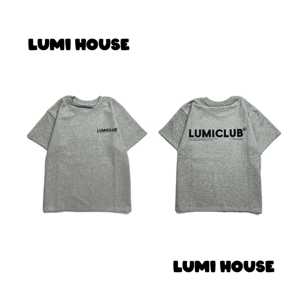 Áo Phông Babytee Xám Lumiclub đen A32 Lumihouse Lumihouse1105