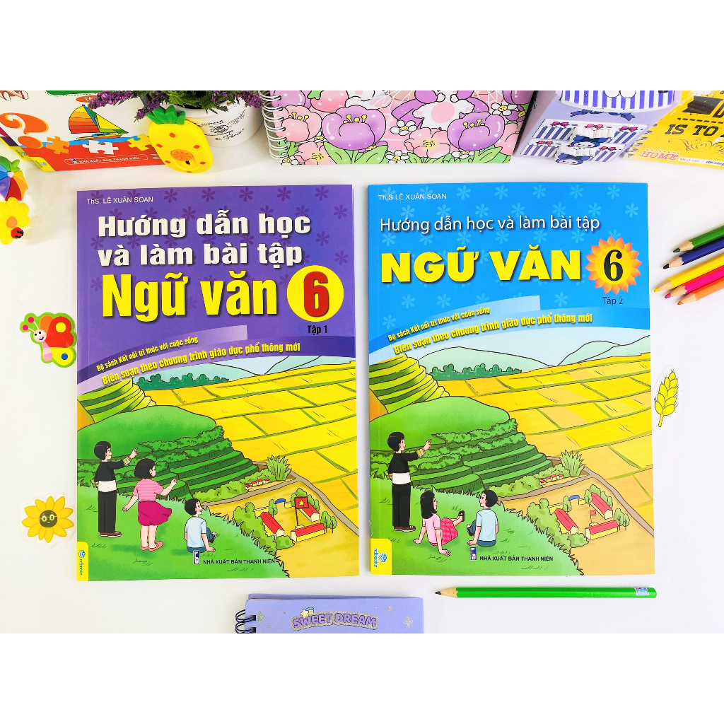 Sách - Combo 2 cuốn Hướng Dẫn Học Và Làm Bài Tập Ngữ Văn 6 - Theo Chương Trình GDPT mới Kết Nối - ndbooks