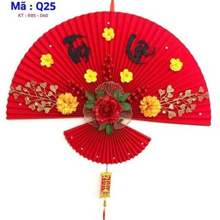 quạt giấy gấp đã trang trí gấp sẵn