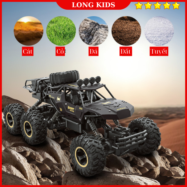 Xe Địa Hinh SIÊU TO 6 Bánh Điều Khiển Từ Xa Chinh Phục Mọi Loại Địa Hình - Đồ Chơi Trẻ Em - Longkids 323