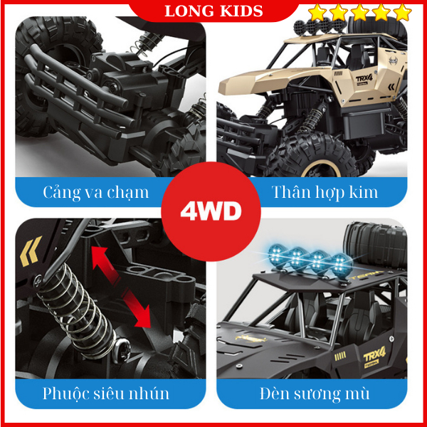 Xe Địa Hinh SIÊU TO 6 Bánh Điều Khiển Từ Xa Chinh Phục Mọi Loại Địa Hình - Đồ Chơi Trẻ Em - Longkids 323