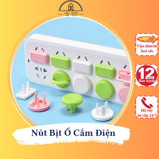 Nút Bịt Ổ Cắm Điện Chống Giật An Toàn Cho Bé - Có Quai Kéo Tiện Dụng - Loại Cho Ổ Cắm 2 Chân và 3 Chân - Gia Dụng Tý Tẹo