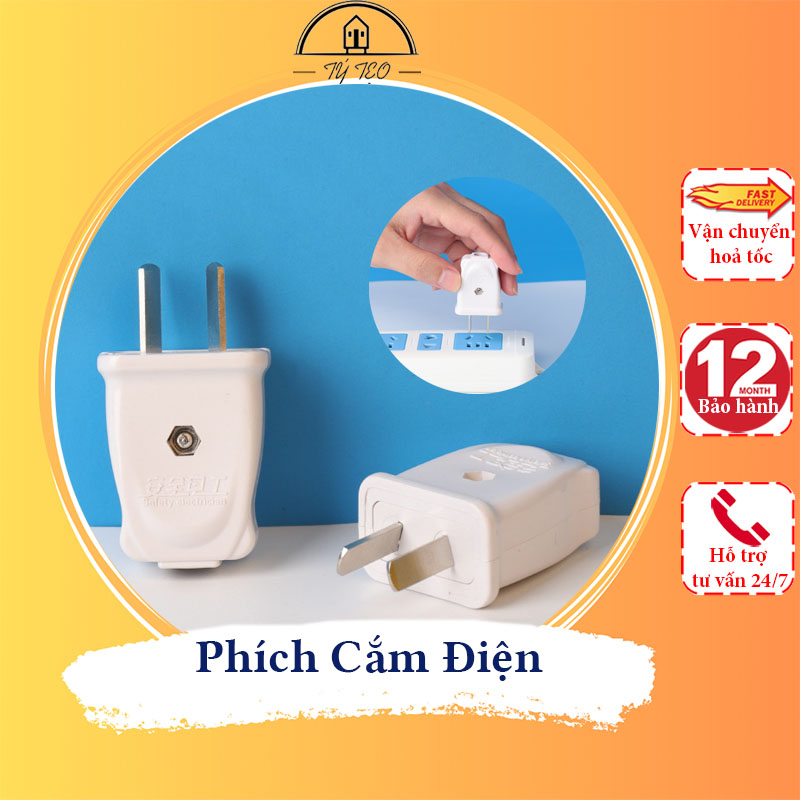 Phích Cắm Điện Chịu Tải 16A - 250V - Chống Va Đập, Chống Cháy An Toàn Công Suất Lớn - PCD01 - Gia Dụng Tý Tẹo