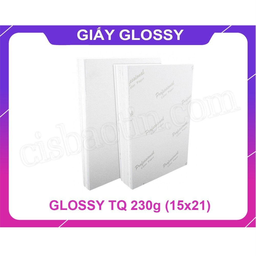 GIẤY ẢNH 1 MẶT GLOSSY PHOTO A5 240G