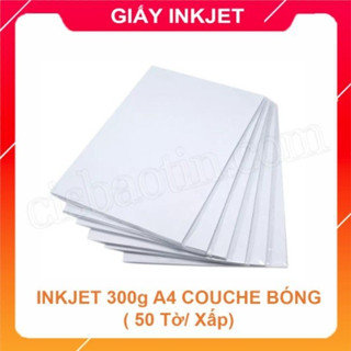 GIẤY IN MÀU COUCHE BÓNG A4 ĐỊNH LƯỢNG 300GM IN ĐƯỢC MỰC NƯỚC (OFFSET RC) XẤP 50 TỜ