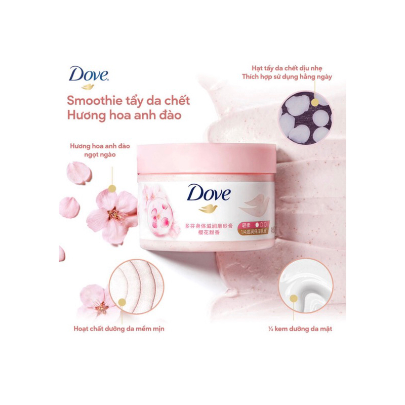 Tẩy Tế Bào Chết Toàn Thần Dove Sáng Da, Giúp Da Đều Màu, Giảm Mụn Lưng Chính Hãng