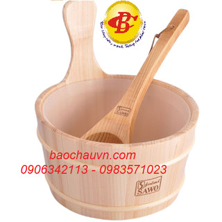 Xô gáo gỗ dùng cho phòng xông hơi khô