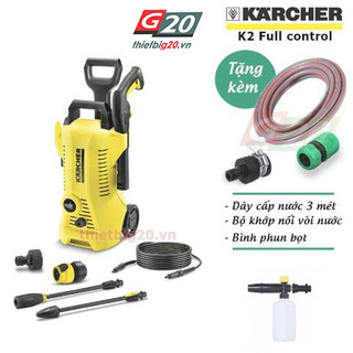 [CHÍNH HÃNG KARCHER ĐỨC] Máy rửa xe Karcher K2 Full Control EU (Kèm bình bọt 0.6L và nước rửa xe)