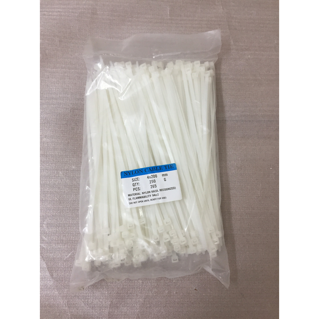 Túi 250 sợi dây rút dây thít nhựa 20cm với chất liệu Nylon PA66