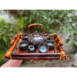 Bộ ấm chén pha trà sứ bát tràng