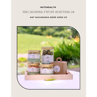 Hạt dinh dưỡng macca nhập khẩu úc nutshealth macca nướng mộc giòn thơm nguyên vị/ muối biển/ phô mai