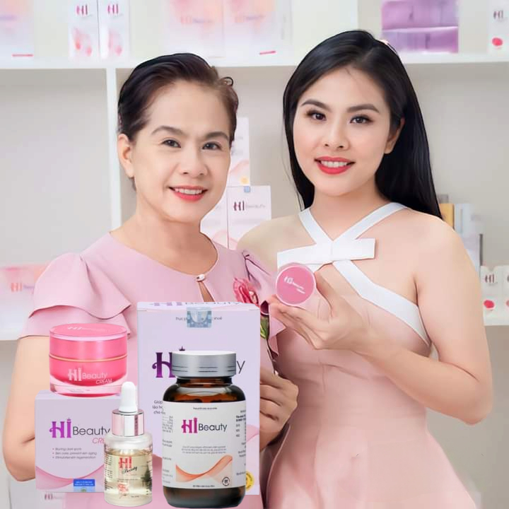 Bộ Kem Hi Beauty Trắng Da Mờ Nám Gồm Kem Serum Viên uống