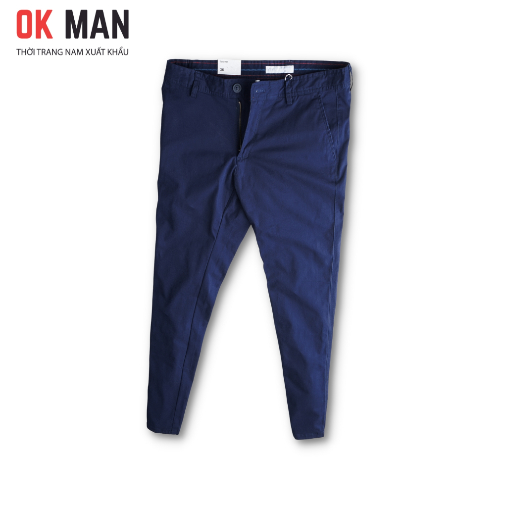 Quần kaki nam cao cấp dáng slimfit co giãn 7 màu Okman