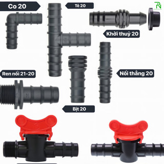 Phụ kiện ống ldpe 20mm - phụ kiện kết nối hệ thống tưới - tưới cây phun mưa