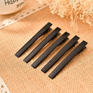 Set 10 cái kẹp mỏ vịt nhiều size, kẹp tóc mái màu đen h02