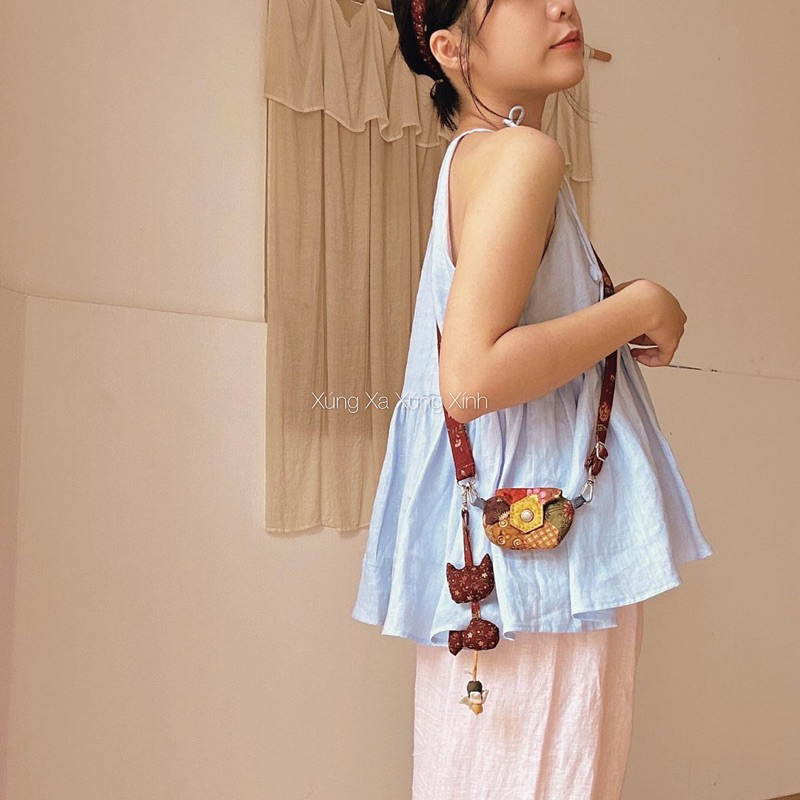| 0303 studio | áo yếm babydoll - vải linen - dòng Ý Thơ