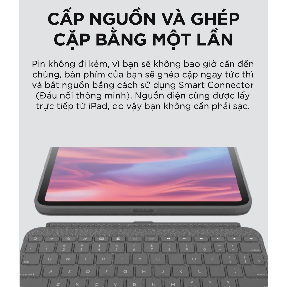 Bao Da Kèm Bàn Phím Logitech ComboTouch iPad Gen 7/8/9/10 | Hàng Chính Hãng | Bảo Hành 12T | Mimax Store