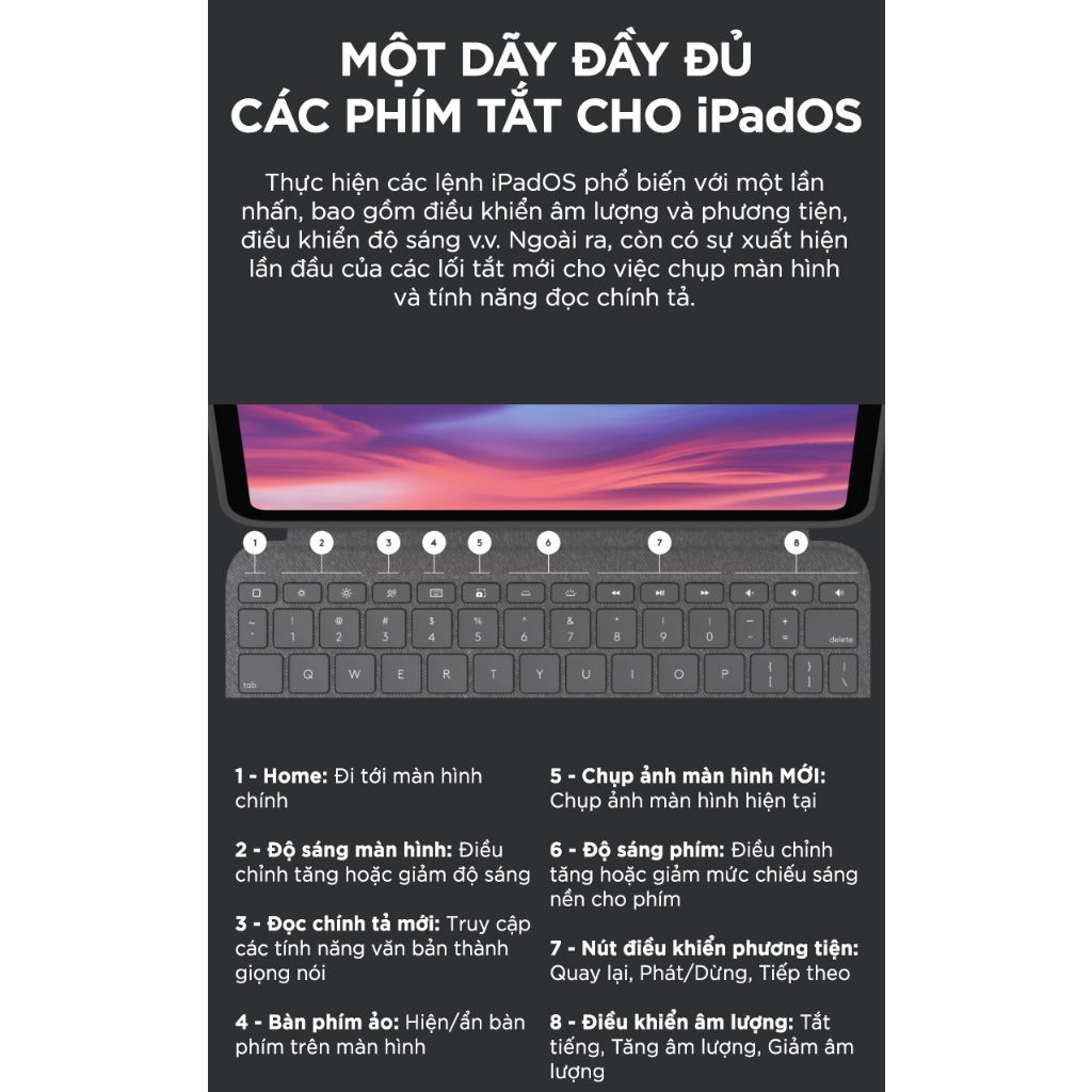 Bao Da Kèm Bàn Phím Logitech ComboTouch iPad Gen 7/8/9/10 | Hàng Chính Hãng | Bảo Hành 12T | Mimax Store