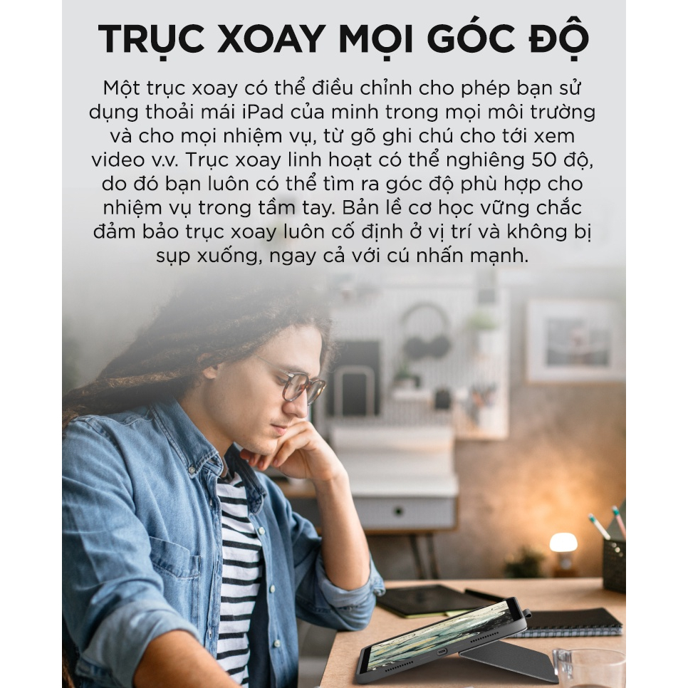 Bao Da Kèm Bàn Phím Logitech ComboTouch iPad Gen 7/8/9/10 | Hàng Chính Hãng | Bảo Hành 12T | Mimax Store