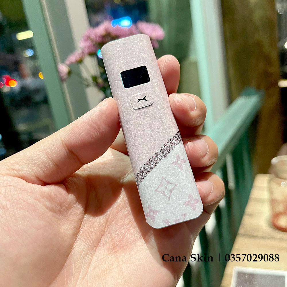 Miếng dán skin cana in kim tuyến LV dành cho xlim V1 / Xlim V2 / xlim SE / favostix / Xlim Pro / feelin...