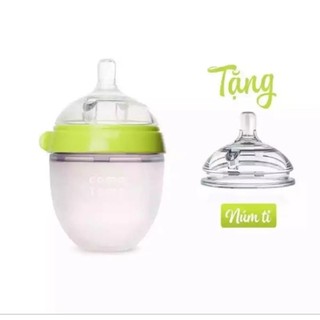( Tặng kèm núm ti) Bình sữa como silicon siêu mềm 150ml/250ml