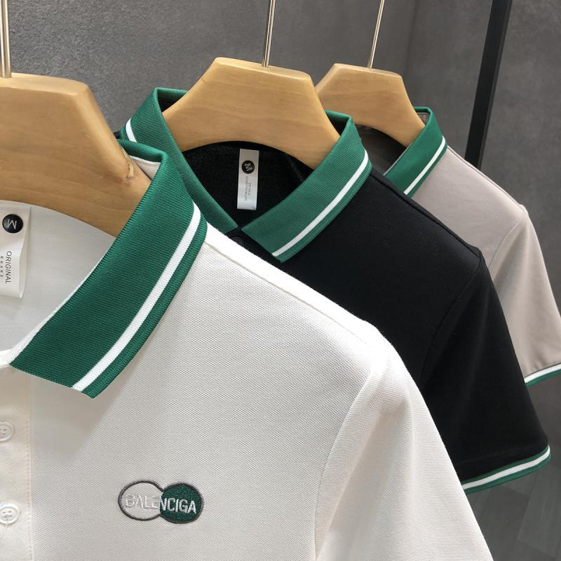 Áo PoLo nam cao cấp logo thêu phối cổ bo dệt chất vãi CS cotton dày dặn thoáng mát from chuẩn, sang trọng
