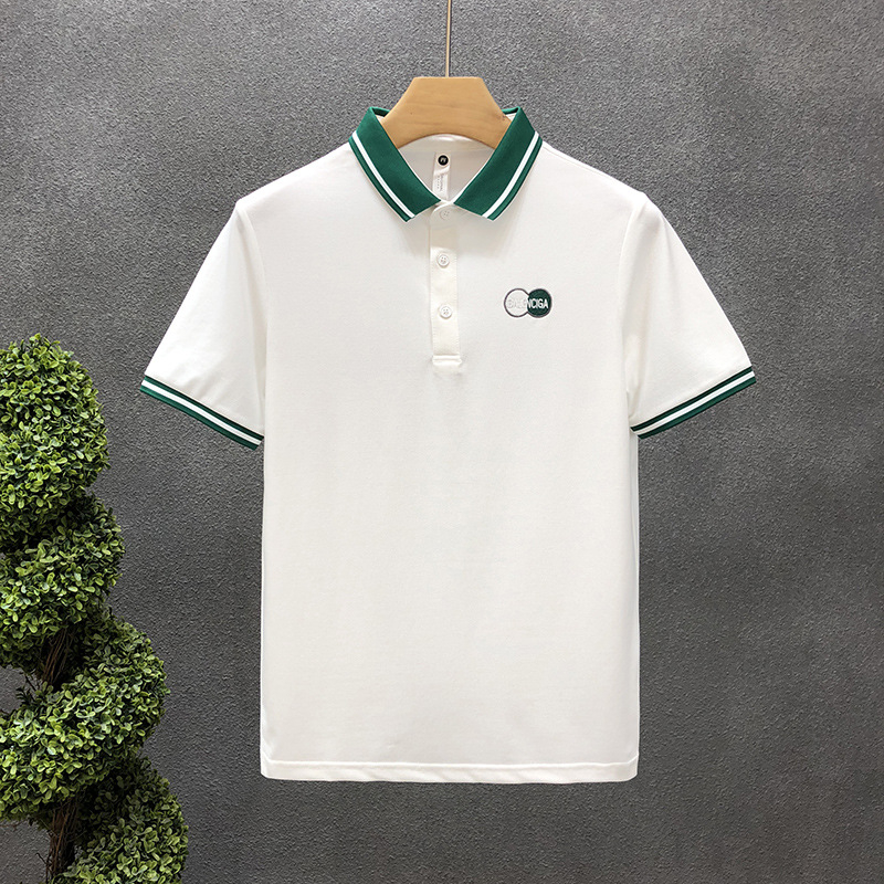 Áo PoLo nam cao cấp logo thêu phối cổ bo dệt chất vãi CS cotton dày dặn thoáng mát from chuẩn, sang trọng