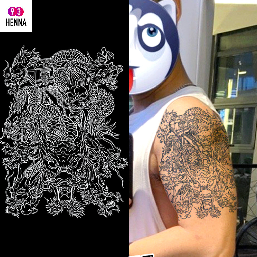 Hình xăm dán 15 ngày chống nước Cửu Long Di Quan