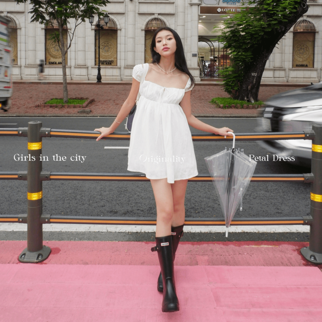 ORIGINALITY - PETAL DRESS - WHITE