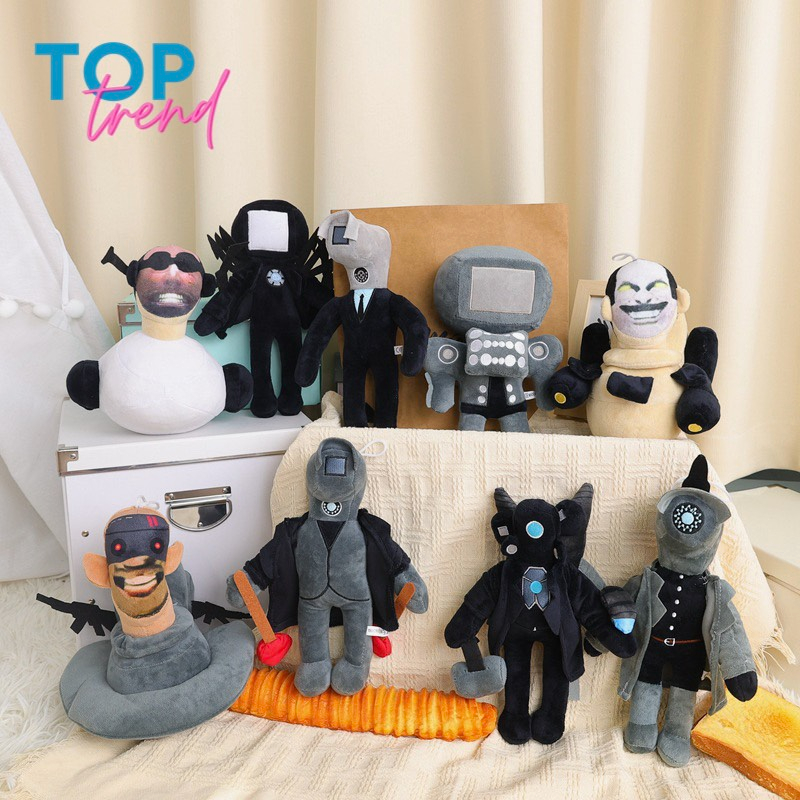 Đồ chơi mô hình Gấu bông Skibid Toilet Cameraman TV Man Titan Speaker Man Ngộ Nghĩnh - Top Trend