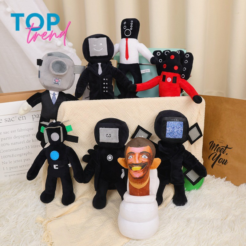Đồ chơi mô hình Gấu bông Skibid Toilet Cameraman TV Man Titan Speaker Man Ngộ Nghĩnh - Top Trend
