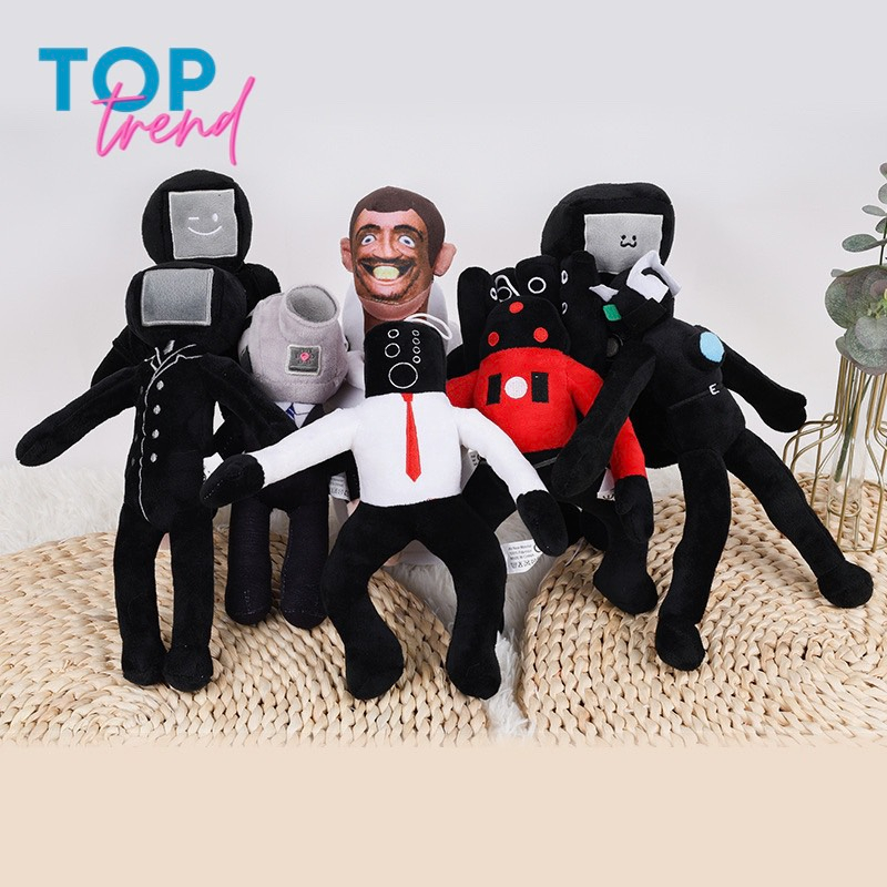 Đồ chơi mô hình Gấu bông Skibid Toilet Cameraman TV Man Titan Speaker Man Ngộ Nghĩnh - Top Trend